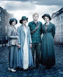 The three-night series Rebellion premieres on SundanceTV on April 24. The cast includes, from left:  May Lacy, Elizabeth Butler, Jimmy Mahon and Frances O’Flaherty. 	Image courtesy SundanceTV